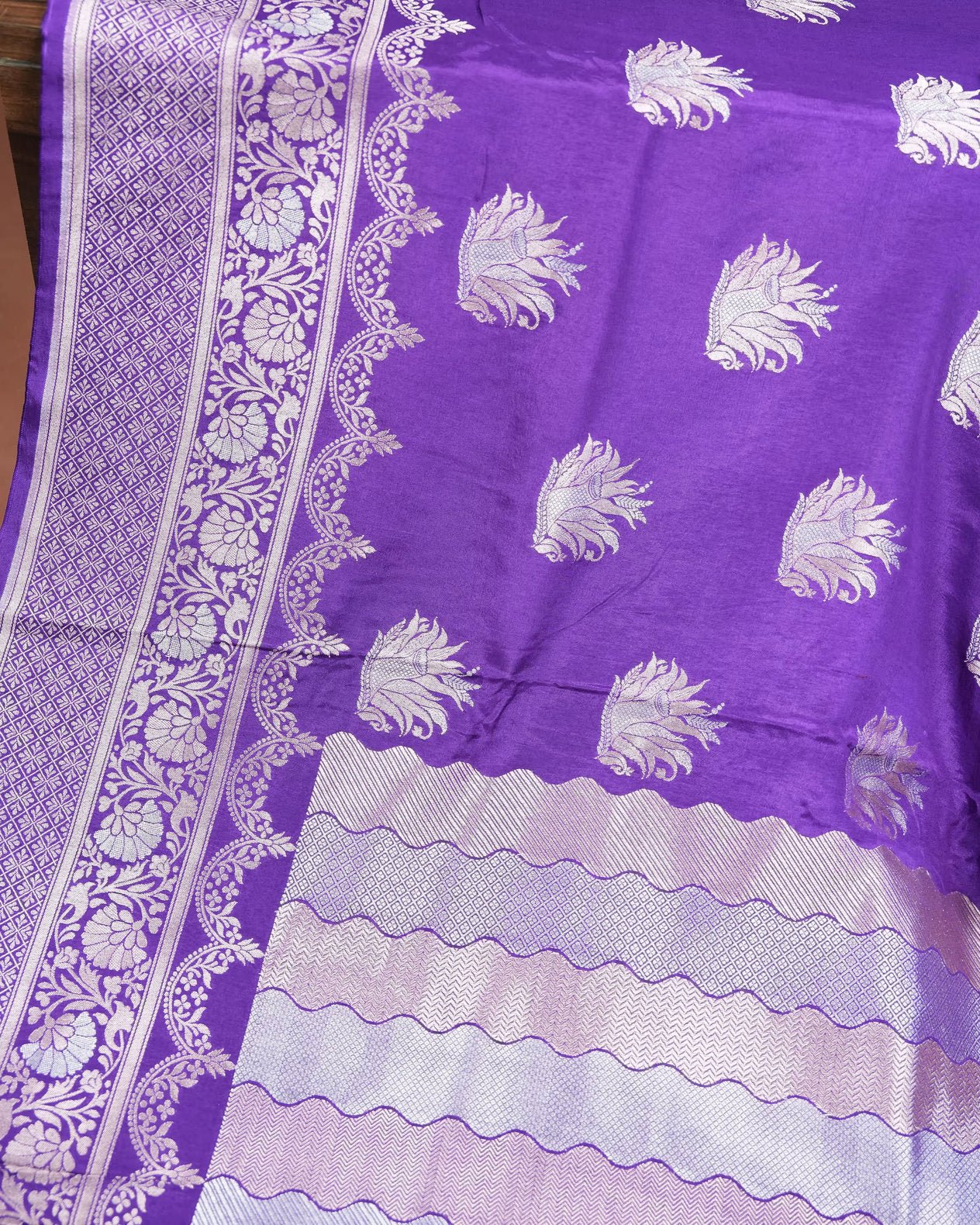 Navy Blue Color Silk Saree - Shop Vastram