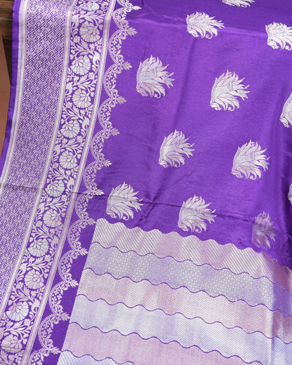 Navy Blue Color Silk Saree - Shop Vastram
