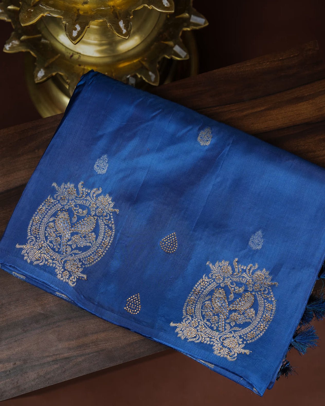 Navy Blue Color Silk Saree - Shop Vastram