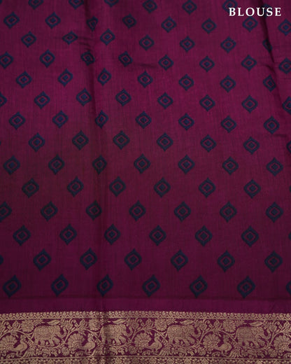 Navy Blue Color Silk Saree - Shop Vastram
