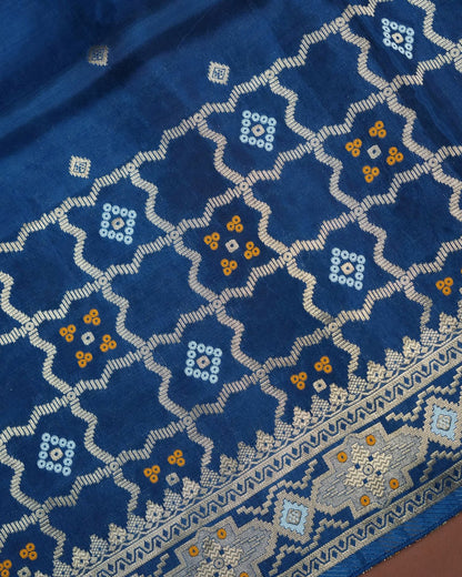Navy Blue Color Silk Saree - Shop Vastram