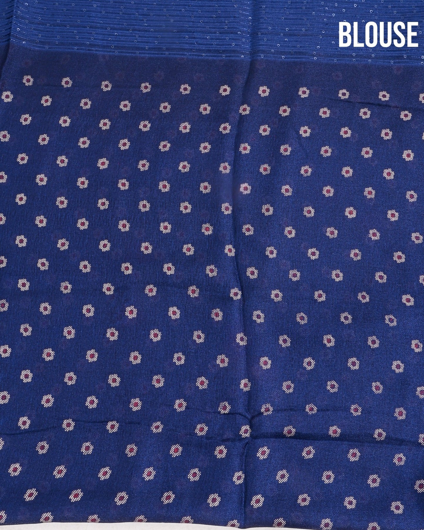 Navy Blue Silk Printed Saree - Shop Vastram