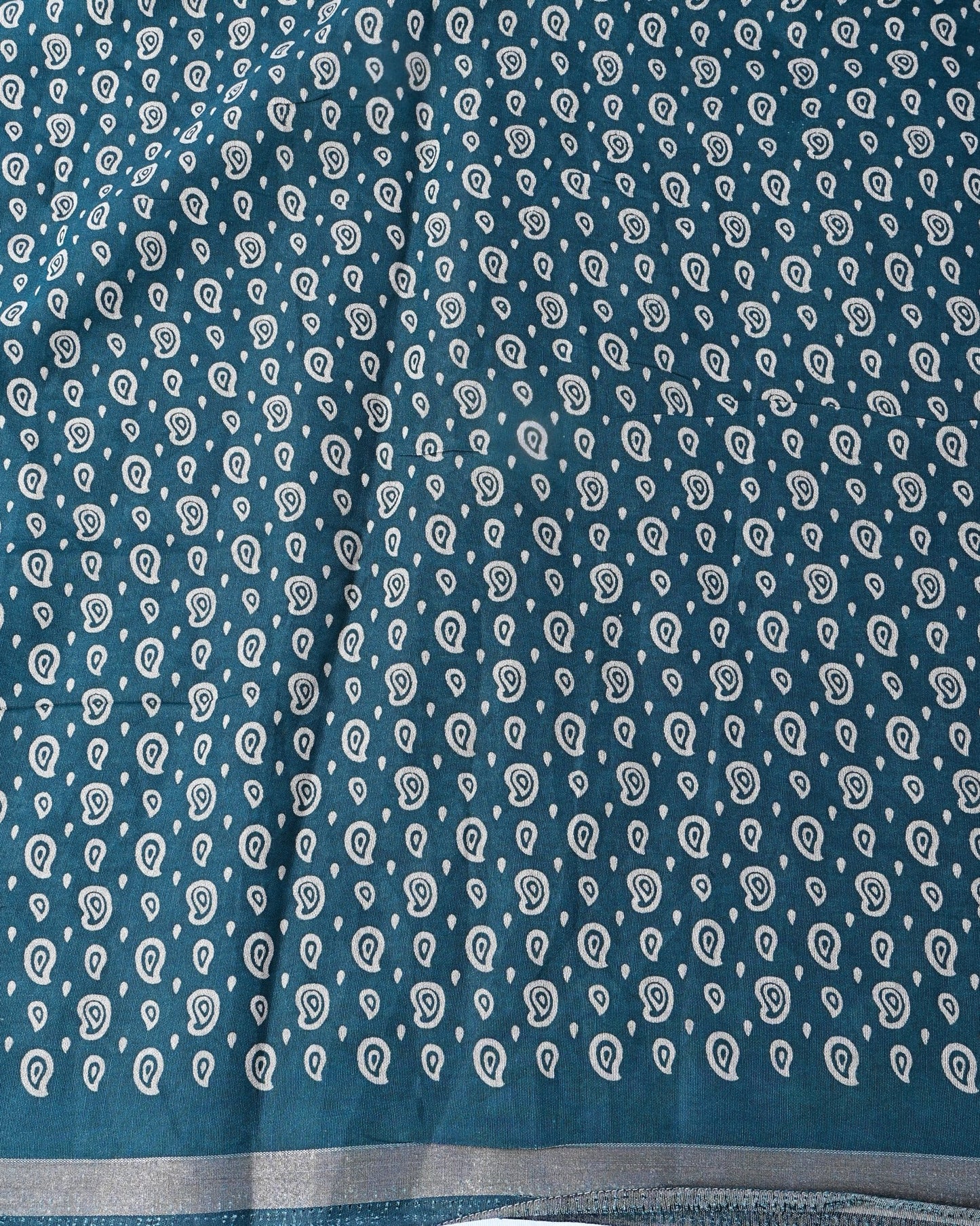Navya Blue Chanderi Embroidery Saree - Shop Vastram