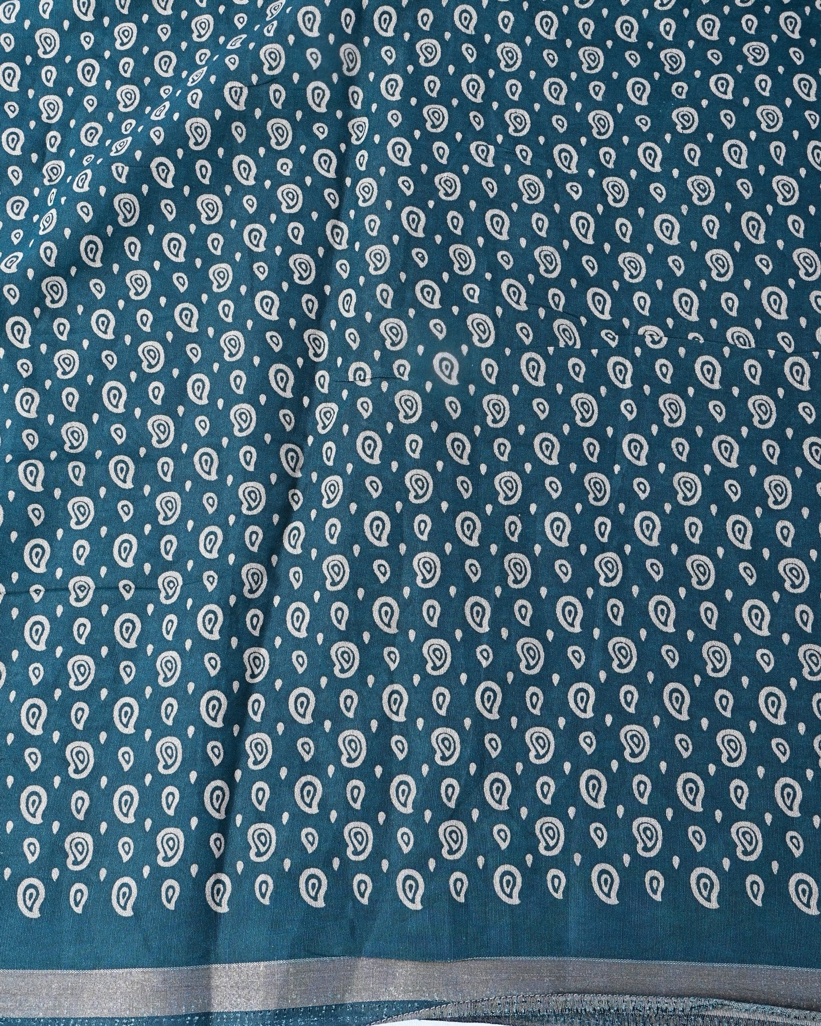 Navya Blue Chanderi Embroidery Saree - Shop Vastram