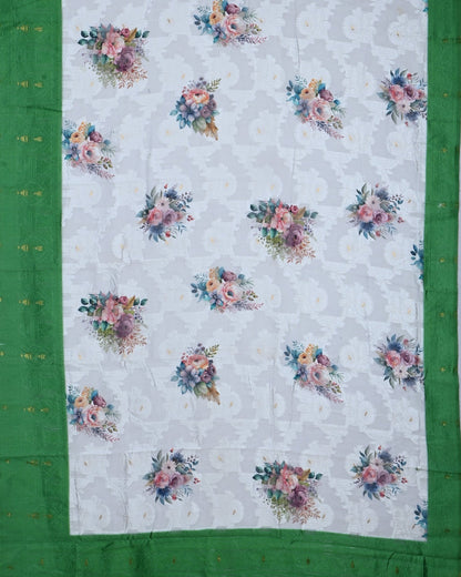 Off White color Chanderi Saree - Shop Vastram