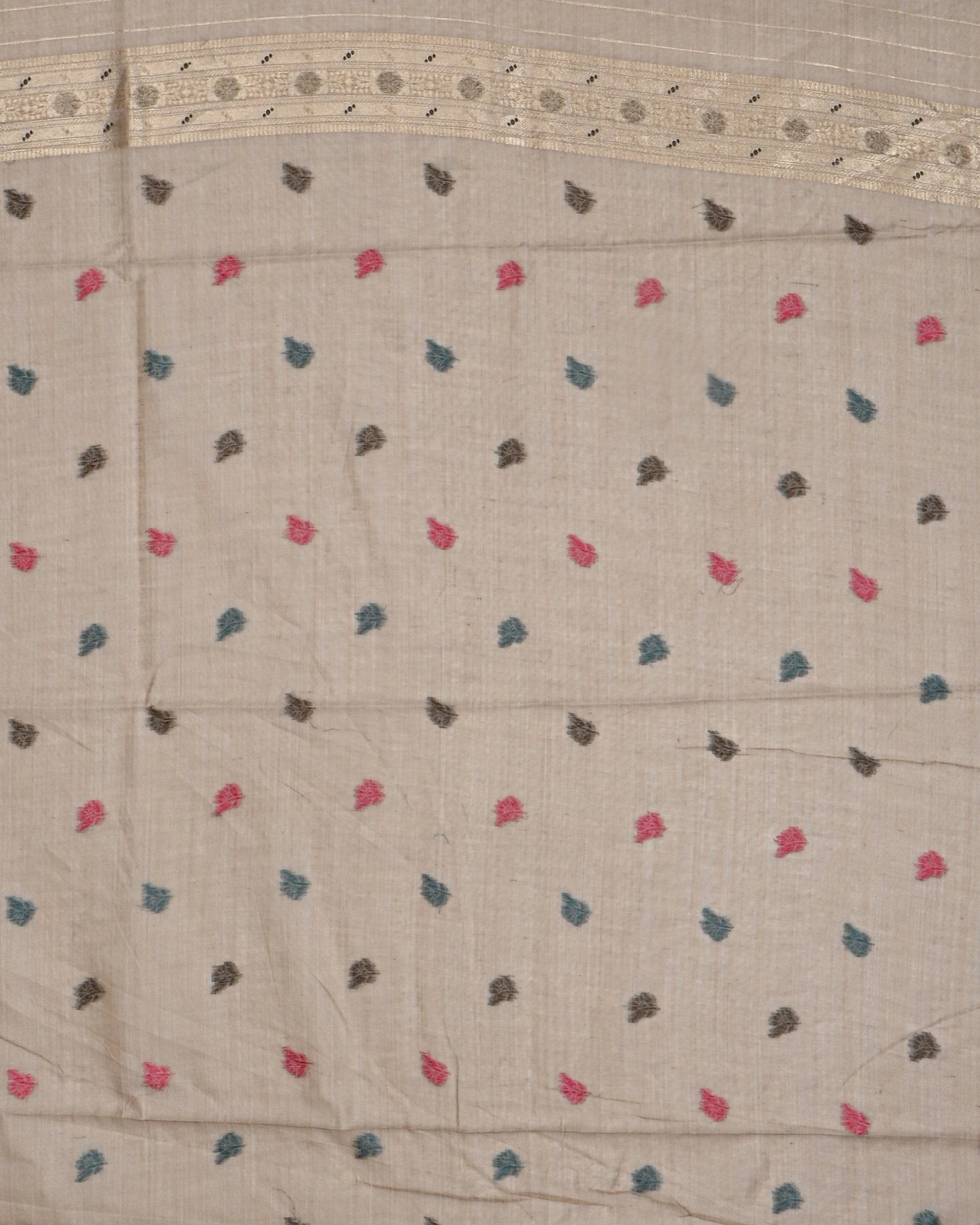 Off White color Chanderi Saree - Shop Vastram