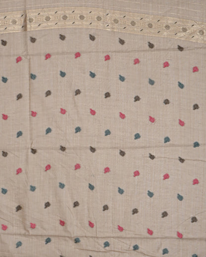 Off White color Chanderi Saree - Shop Vastram
