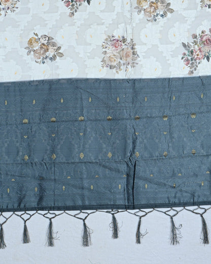 Off White color Chanderi Saree - Shop Vastram