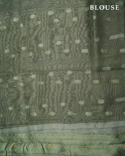 Off White Color Chanderi Saree - Shop Vastram