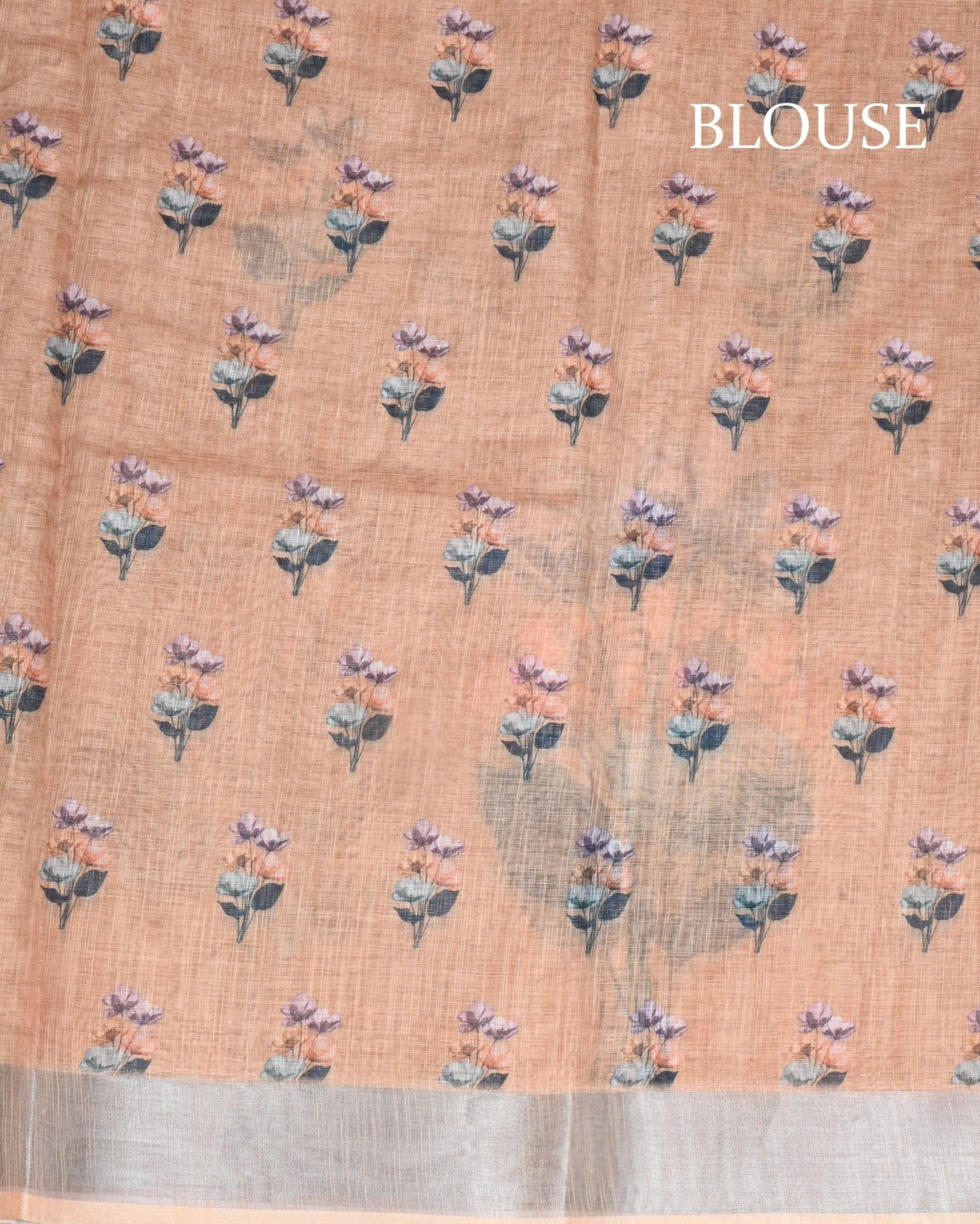 Off White Color Lenin Saree - Shop Vastram