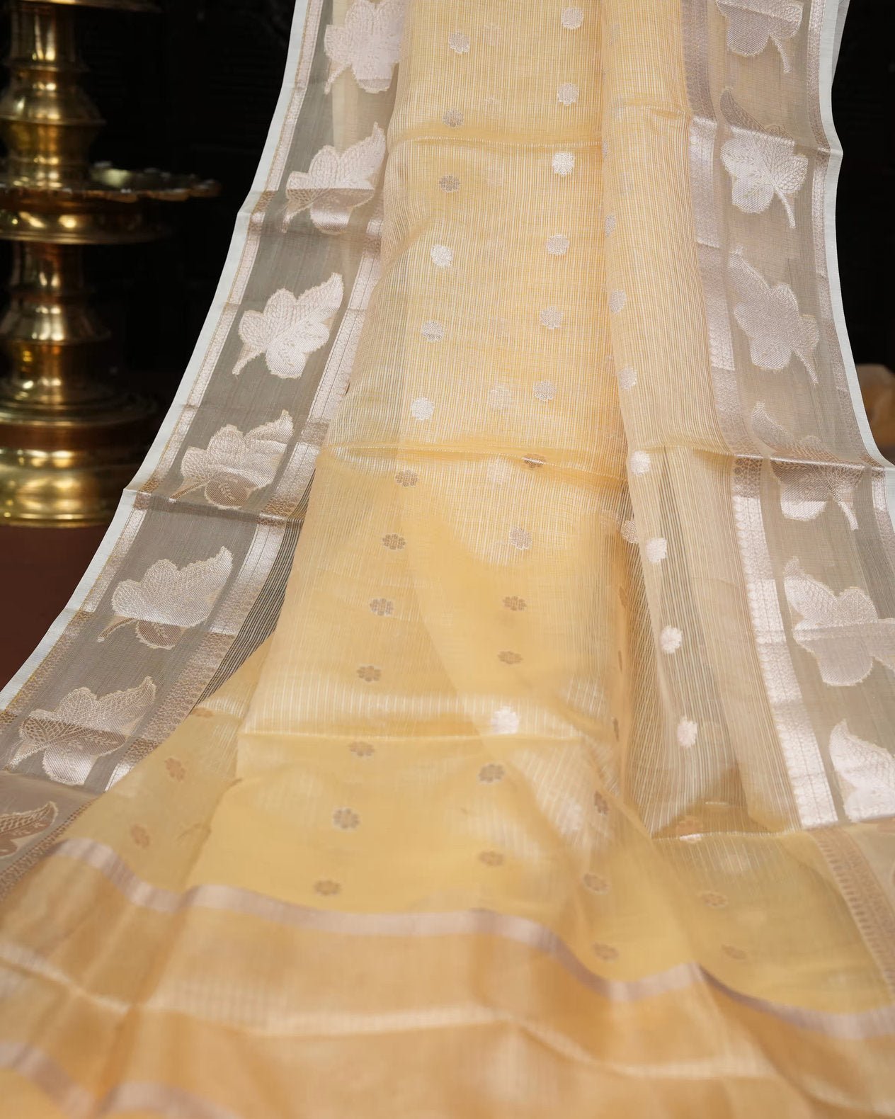 Off White Color Silk Kota Saree - Shop Vastram