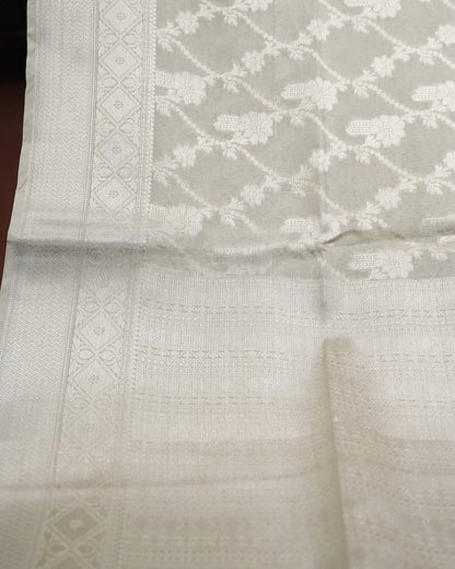 Off White Color Silk Saree - Shop Vastram