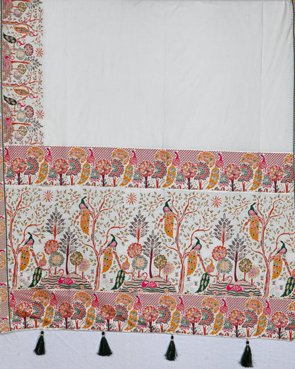 Off White color Silk Saree - Shop Vastram