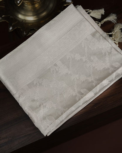 Off White Color Silk Saree - Shop Vastram