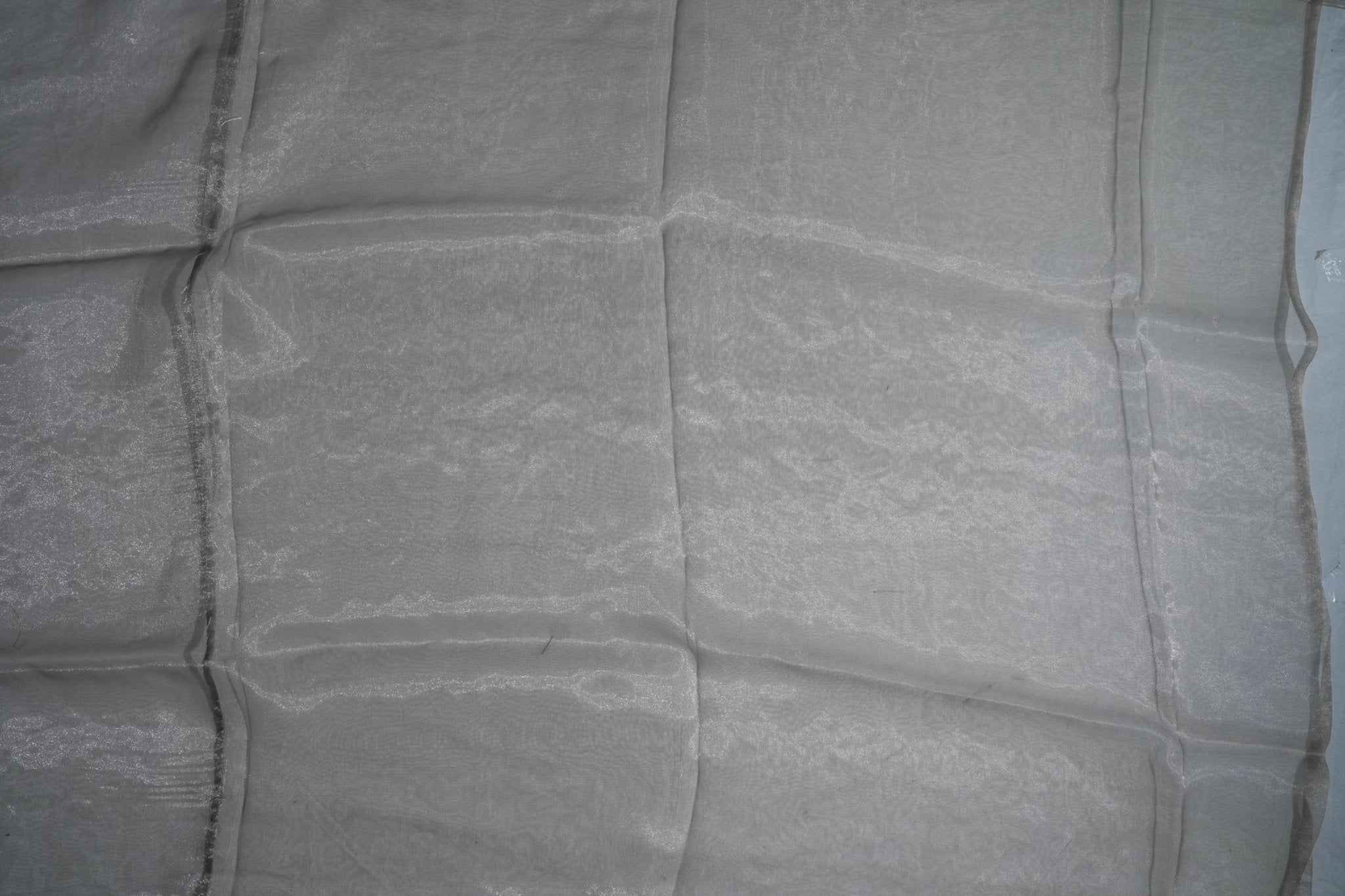 Off White Embroidery Organza Saree - Shop Vastram