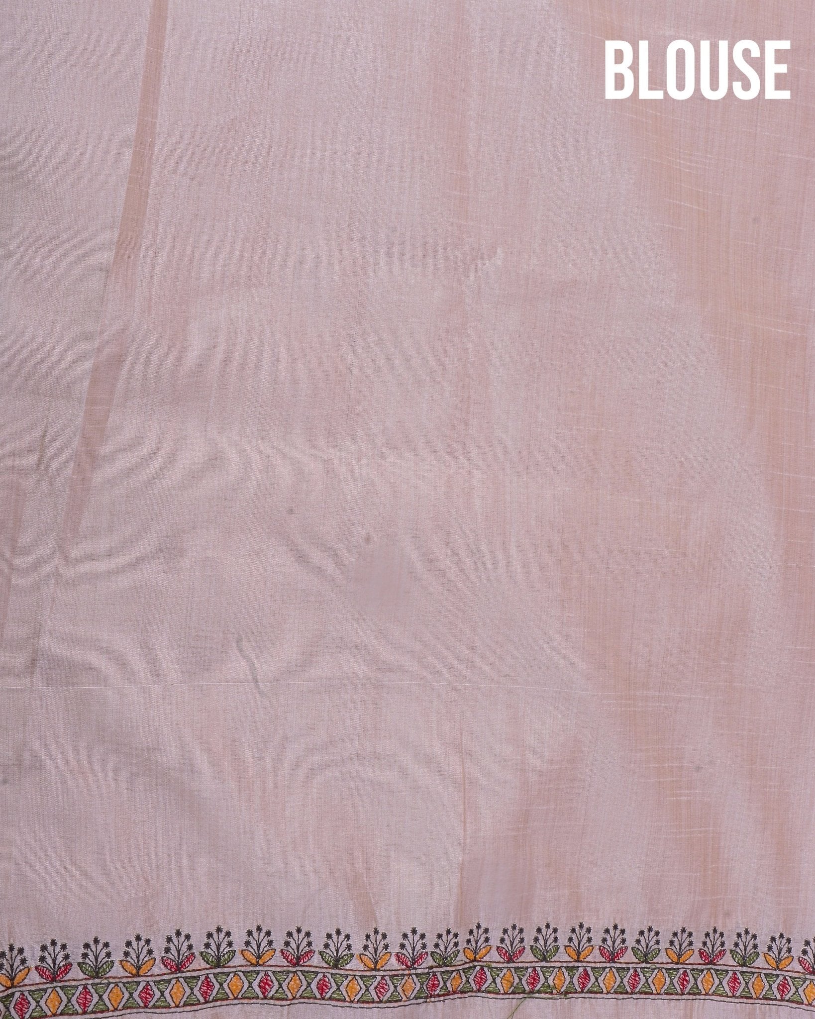 Off White Silk Embroidery Saree - Shop Vastram