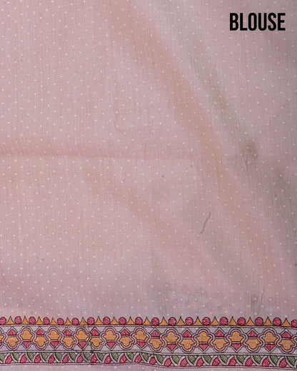 Off White Silk Embroidery Saree - Shop Vastram