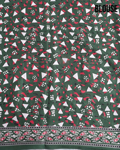 Off White Silk Printed Saree - Shop Vastram