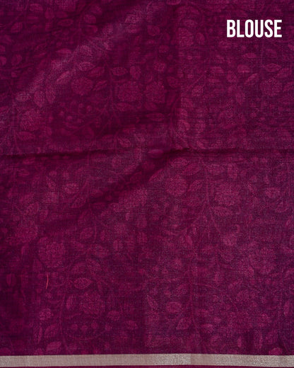 Off White Silk Printed Saree - Shop Vastram