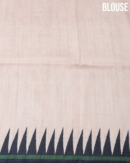 Off White Silk Printed Saree - Shop Vastram