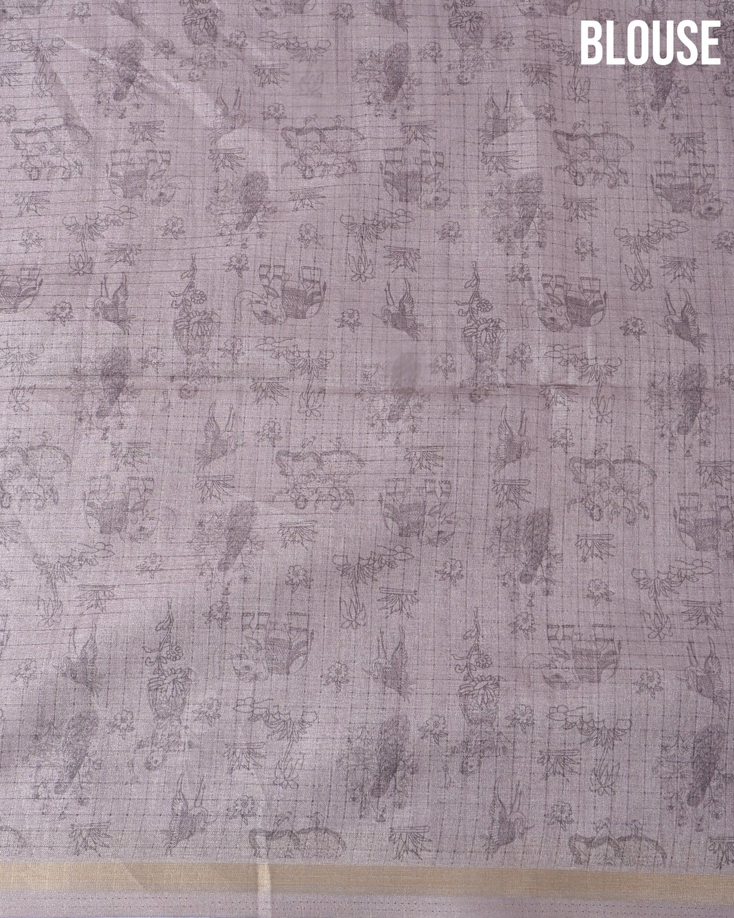 Off White Silk Printed Saree - Shop Vastram