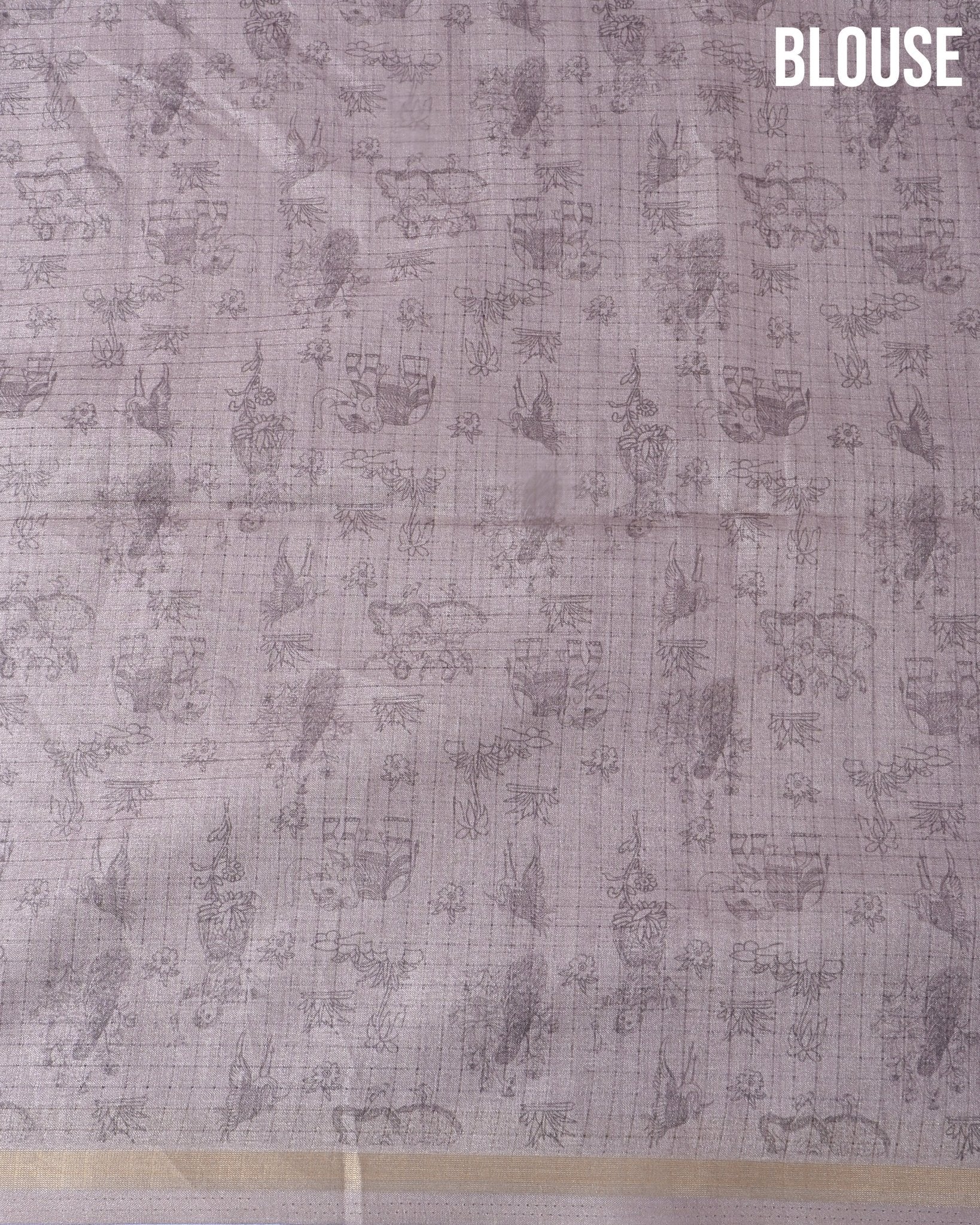 Off White Silk Printed Saree - Shop Vastram