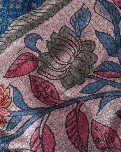 Off White Silk Printed Saree - Shop Vastram