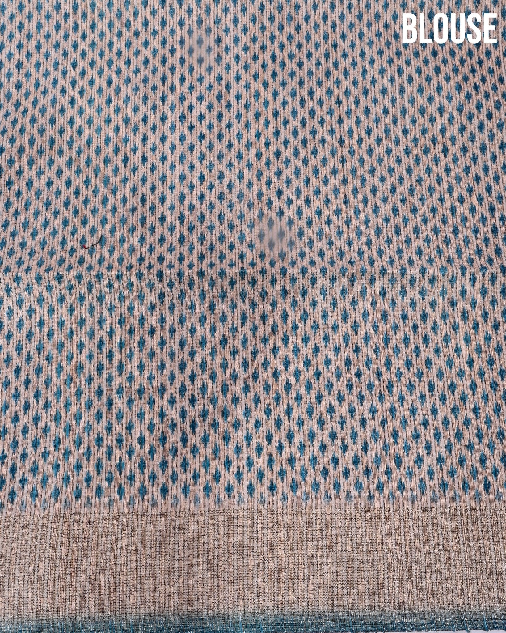 Off White Tusser printed Saree - Shop Vastram