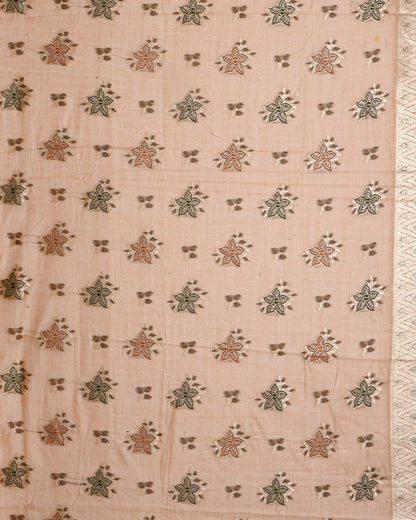 Orange color Chanderi Saree - Shop Vastram