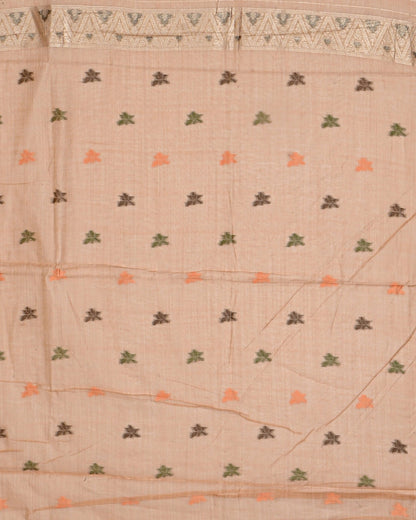 Orange color Chanderi Saree - Shop Vastram