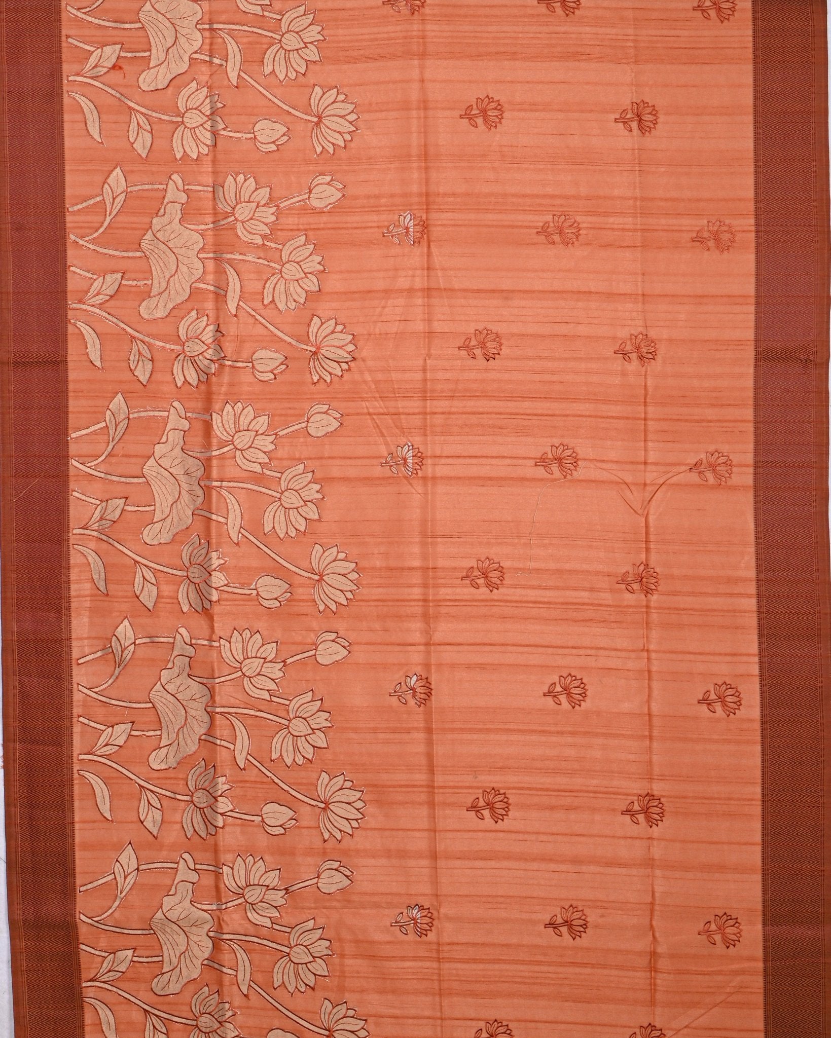 Orange color Silk Saree - Shop Vastram