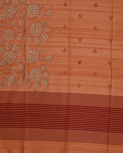 Orange color Silk Saree - Shop Vastram