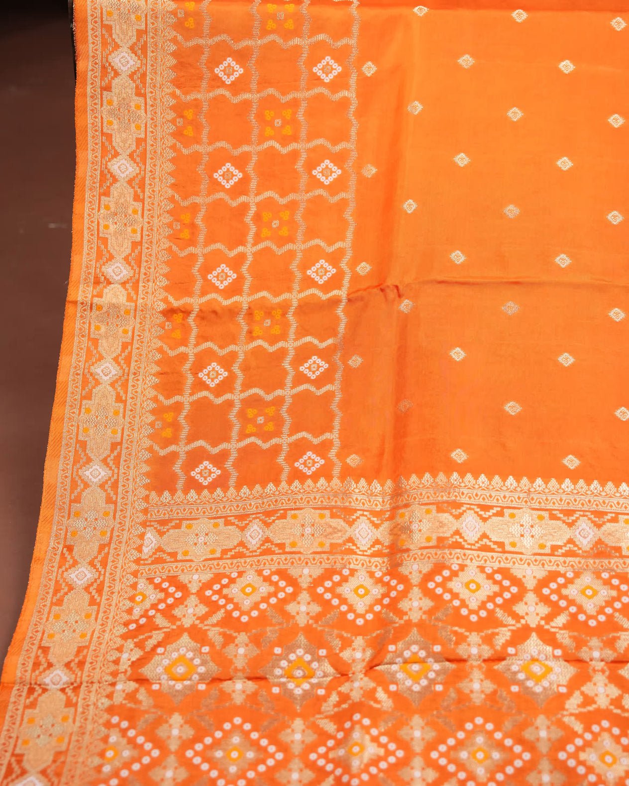 Orange Color Silk Saree - Shop Vastram