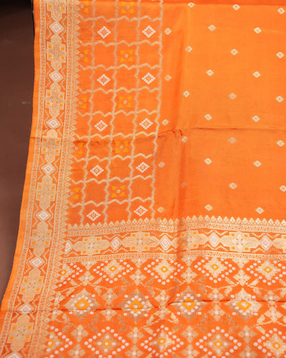 Orange Color Silk Saree - Shop Vastram
