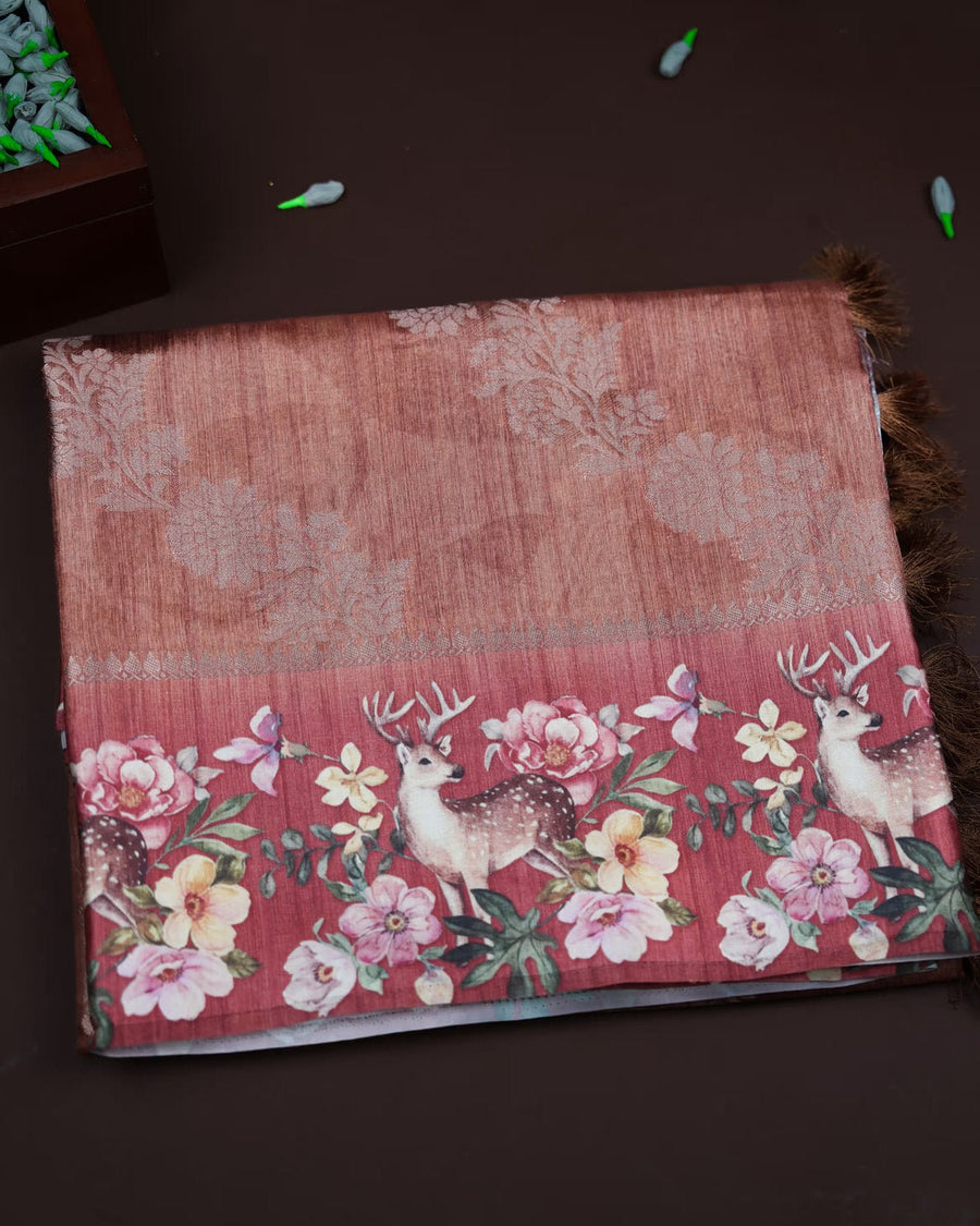 Orange Color Silk Saree - Shop Vastram