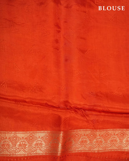 Orange Color Silk Saree - Shop Vastram