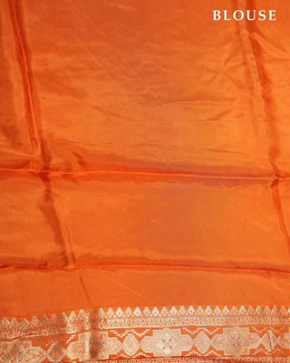 Orange Color Silk Saree - Shop Vastram