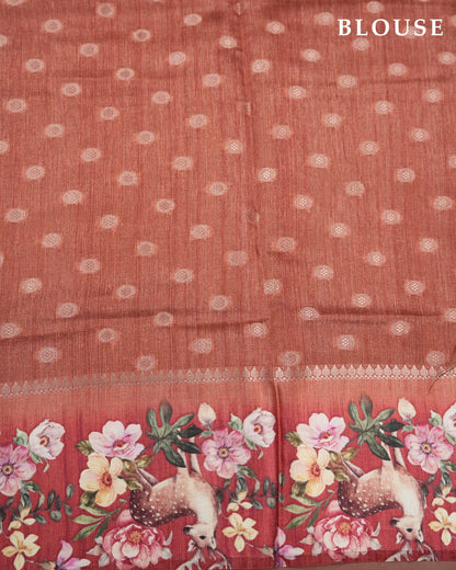 Orange Color Silk Saree - Shop Vastram