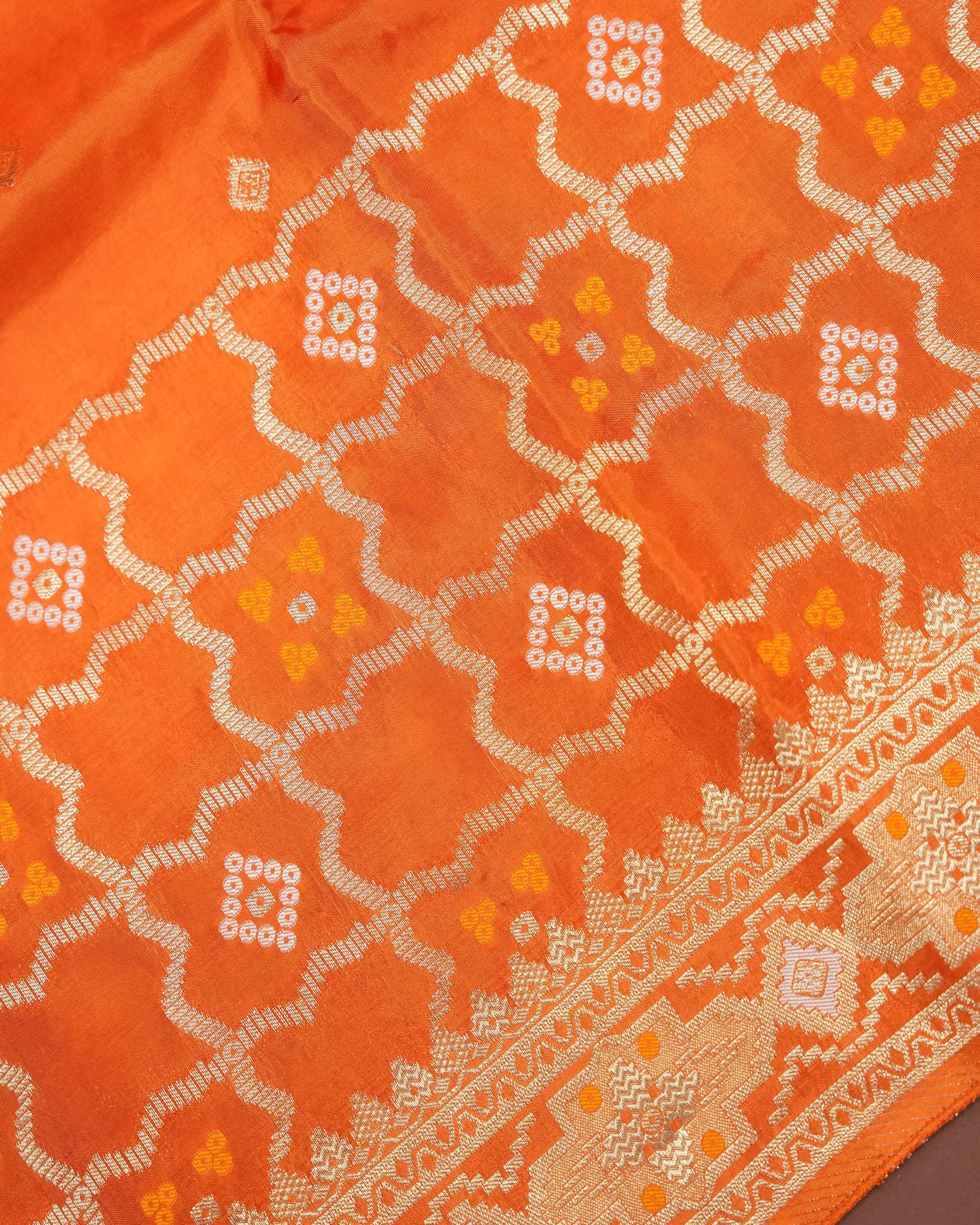 Orange Color Silk Saree - Shop Vastram