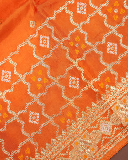 Orange Color Silk Saree - Shop Vastram