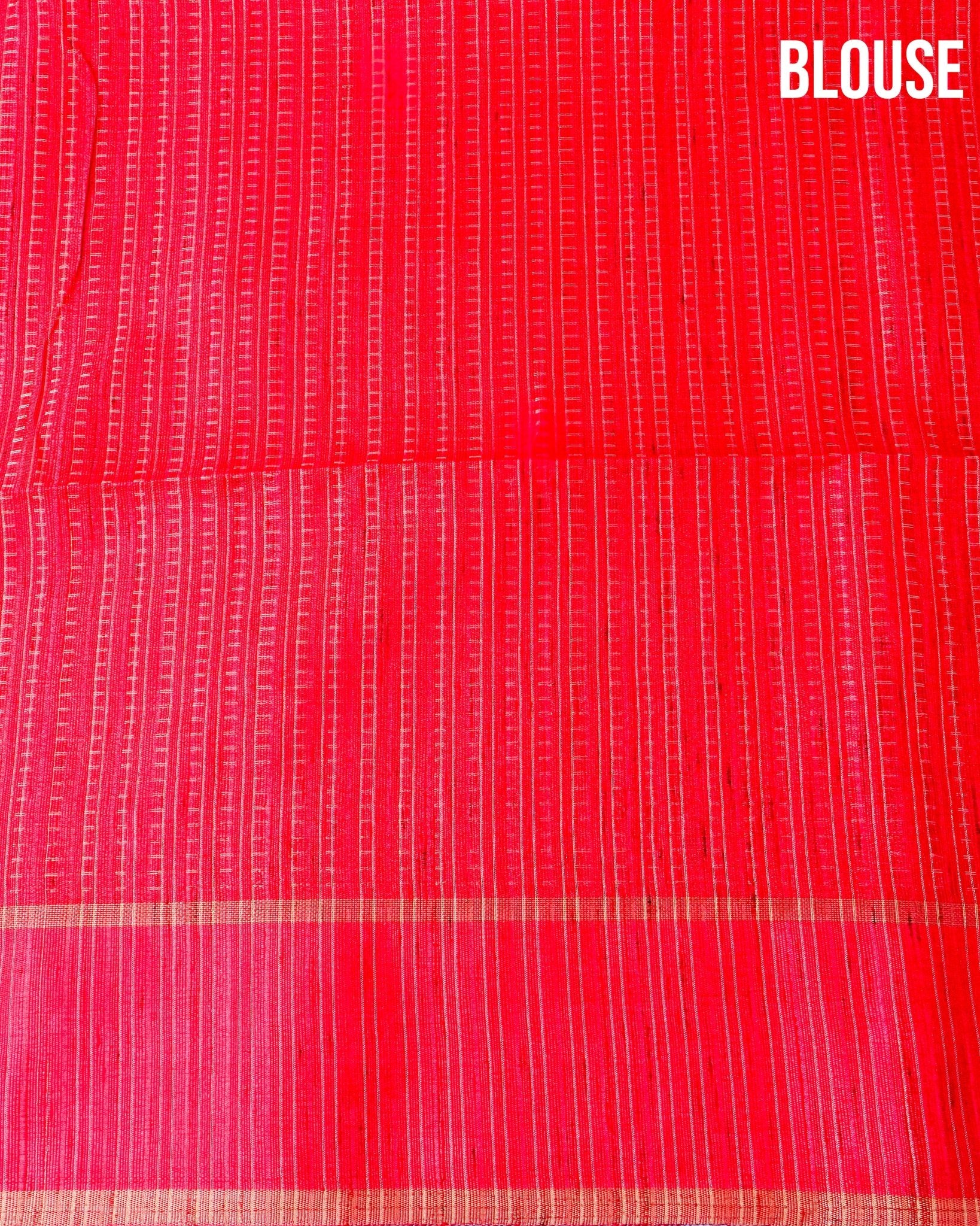Orange Tusser Banarsi Saree - Shop Vastram