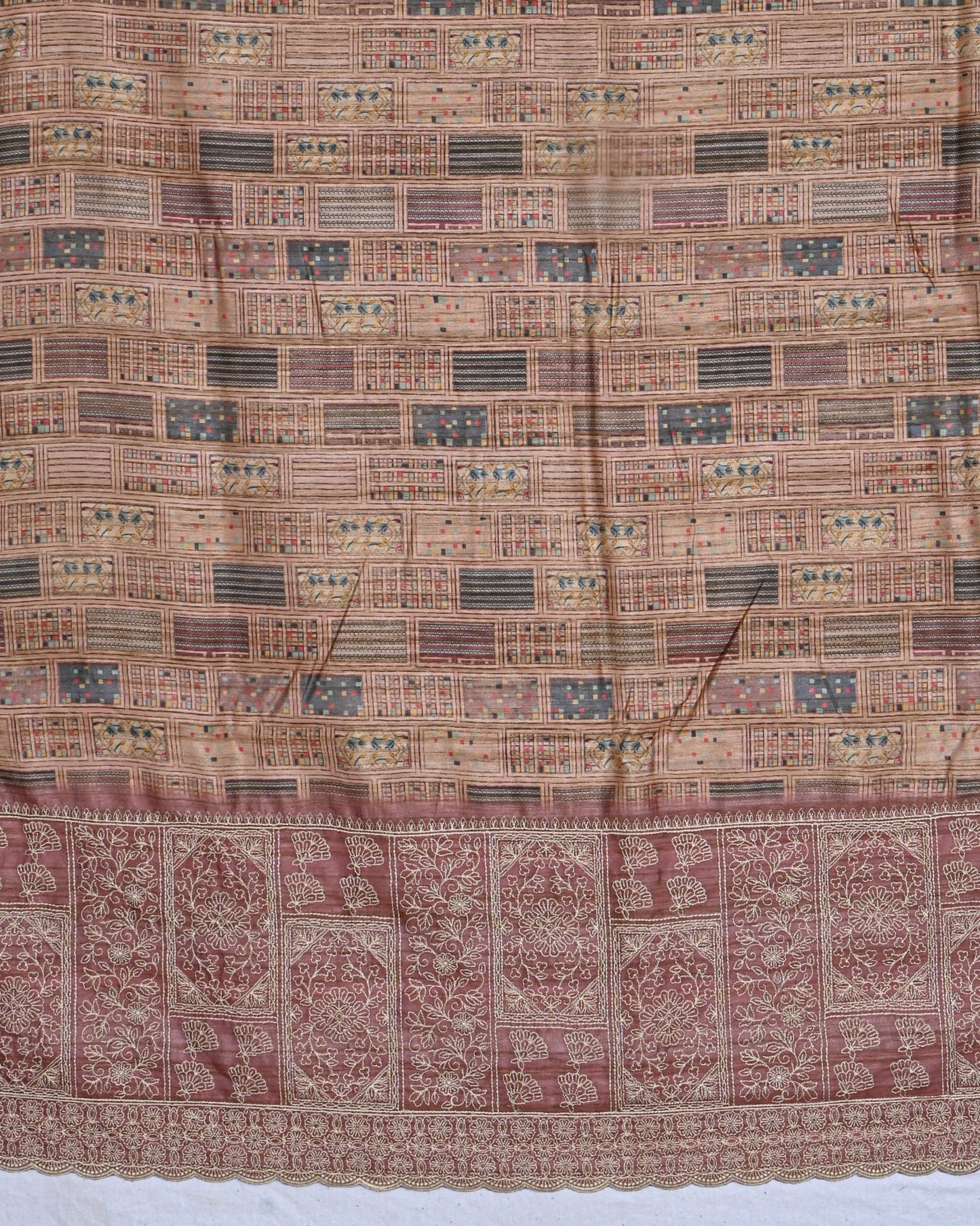 Pastel color Dupion Saree - Shop Vastram