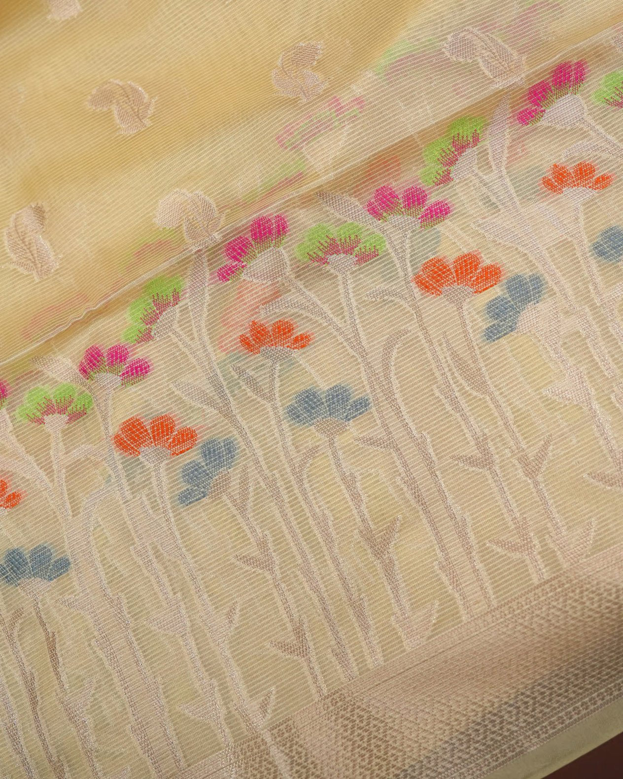 Pastel Color Organza Saree - Shop Vastram