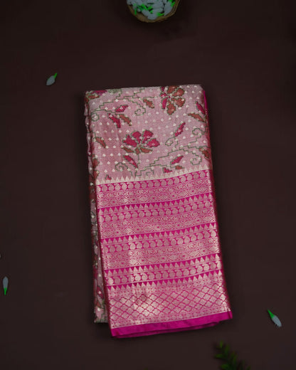 Pastel Color Silk Saree - Shop Vastram