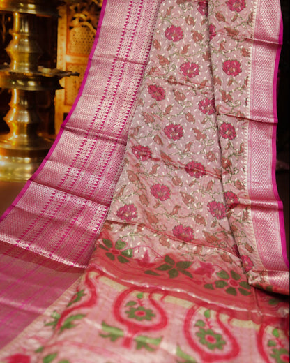 Pastel Color Silk Saree - Shop Vastram