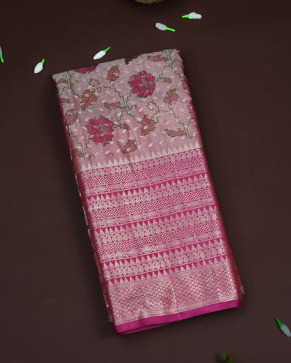 Pastel Color Silk Saree - Shop Vastram