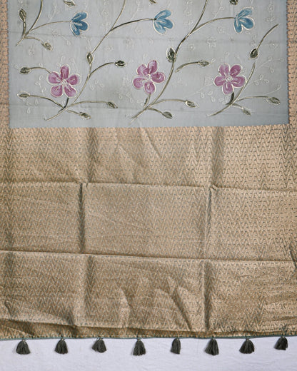 Pastel color Tissue Saree - Shop Vastram