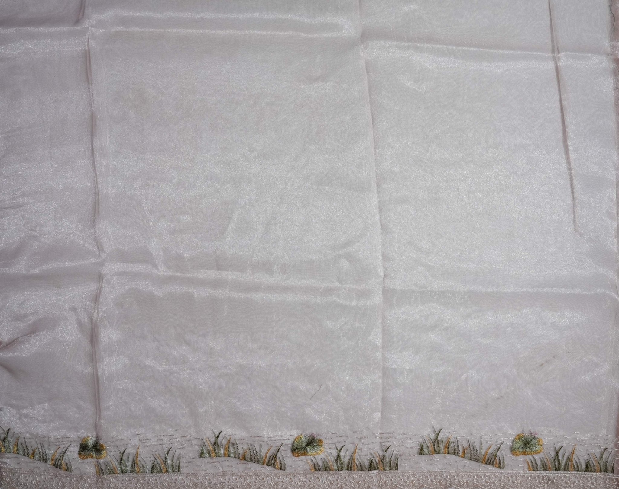 Pastel Embroidery Organza Saree - Shop Vastram