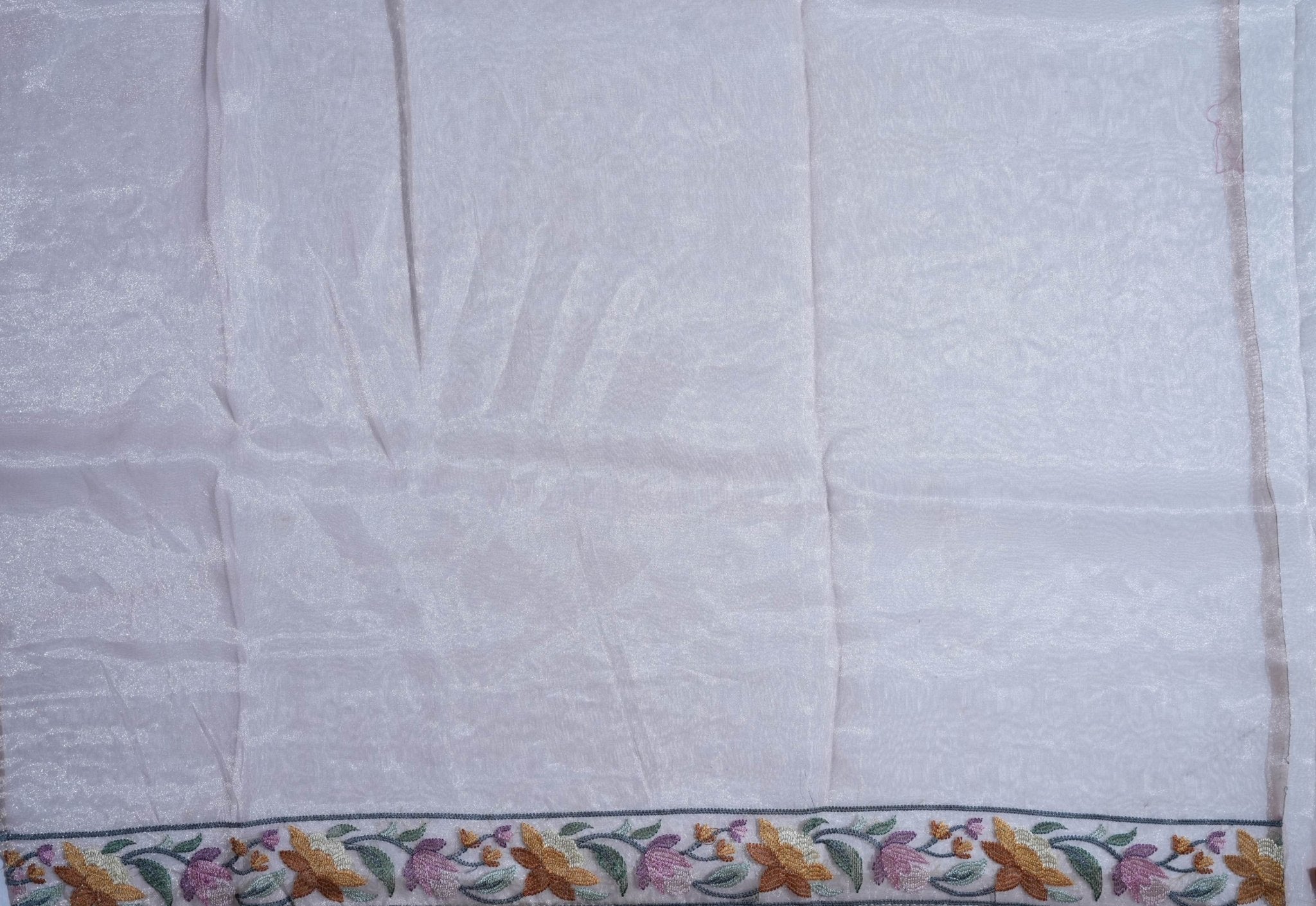 Pastel Embroidery Tissue Saree - Shop Vastram