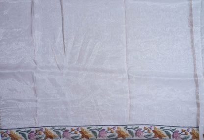 Pastel Embroidery Tissue Saree - Shop Vastram